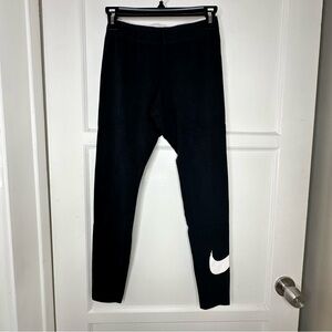 Nike Black Leggings with White Swoosh